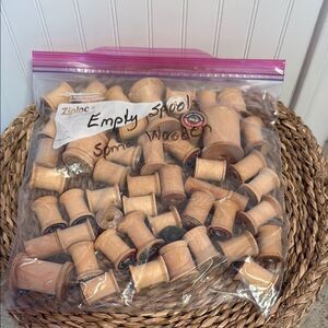 Wooden Empty Vintage Spools Collection